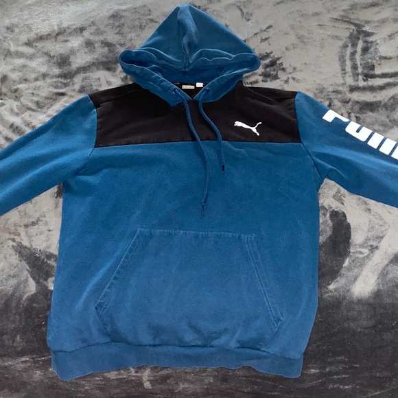 Navy Blue PUMA Hoodie - Picture 1 of 4